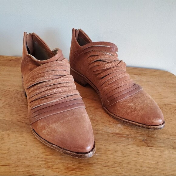 Free People Women's Tan Ankle Leather Shoes Womens Size 36 - Picture 2 of 13